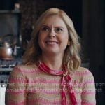 Sam’s beige and pink wavy striped sweater on Ghosts