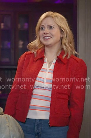 Sam’s red tweed jacket on Ghosts