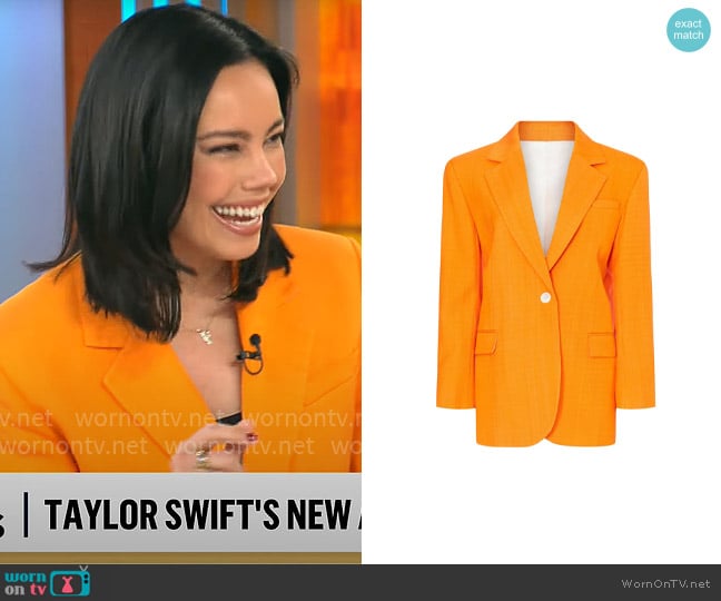 Sandro Harper Blazer worn by Jo Ling Kent on CBS Mornings