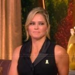 Sara’s sleeveless tuxedo dress on The View