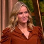Sara’s brown puff sleeve top on The View
