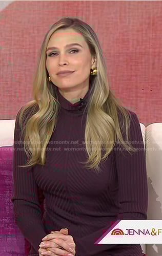Sara Foster’s brown ribbed dress on Today