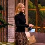 Sara’s leopard print pants and sweater on The View