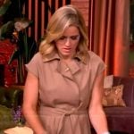 Sara’s beige tie waist dress on The View