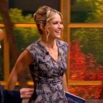 Sara’s printed v-neck dress on The View