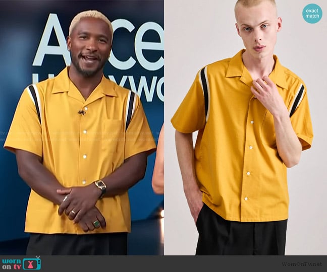 Saturdays New York City Bowling Short Sleeve Shirt worn by Scott Evans on Access Hollywood