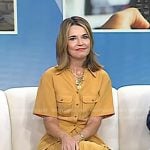 Savannah’s beige pleated midi dress on Today