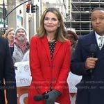Savannah’s red coat on Today