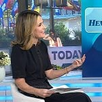 Savannah’s black dress with red stitching on Today