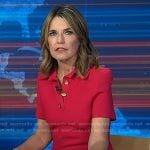 Savannah’s red polo midi dress on Today