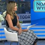 Savannah’s black studded platform sandals on Today