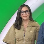 Savannah’s beige zip front mini dress on Today