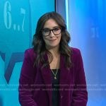 Savannah’s purple velvet blazer on Today