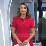 Savannah’s red polo midi dress on Today