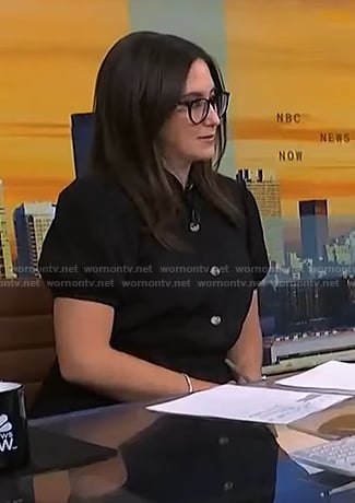 Savannah's black puff sleeve jumpsuit on NBC News Daily