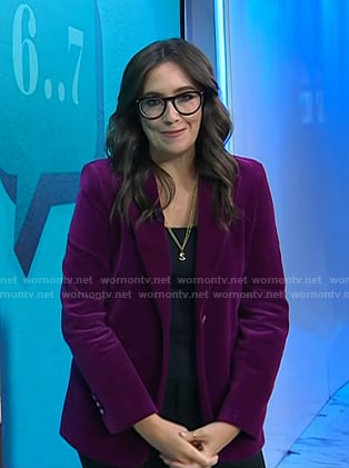 Savannah’s purple velvet blazer on Today