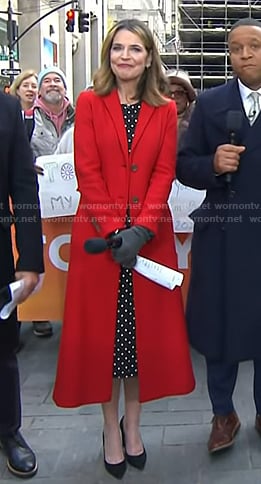 Savannah's red coat on Today