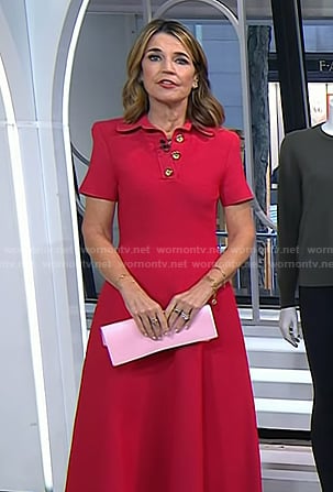 Savannah's red polo midi dress on Today