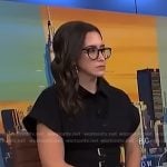 Savannah’s black double buckle waist top on NBC News Daily