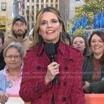 Savannah’s red lace trench coat on Today