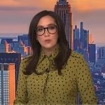 Savannah’s yellow star print button down shirt on NBC News Daily
