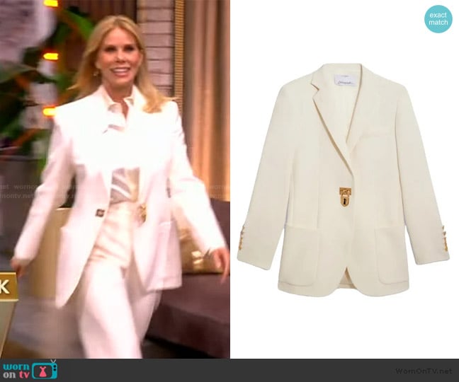 Schiaparelli Iconic Padlock Jacket worn by Cheryl Hines on The View