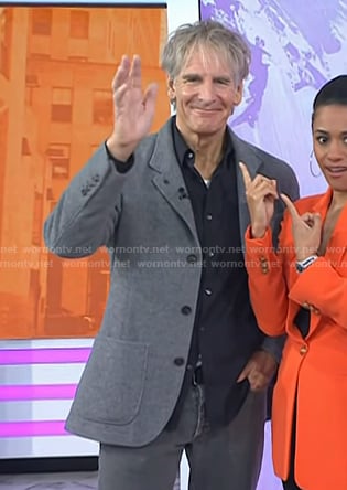 Scott Bakula's grey blazer and black sneakers on Today