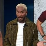 Scott's green textured jacket on Access Hollywood