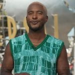 Scott’s green v-neck vest on Access Hollywood