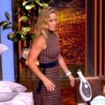 Sara’s check print belted dress on The View