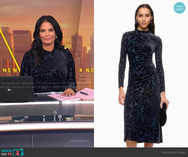 Sea Alia Stretch Burnout Dress worn by Darlene Rodriguez on Today