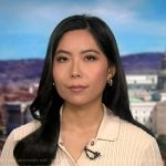 Selina Wang’s ivory ribbed dress on Good Morning America