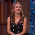 Shannon Doherty’s black embellished tulle dress on Live with Kelly and Mark