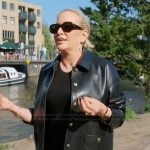 Shannon’s black leather coat on The Real Housewives of Orange County
