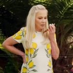 Shannon's lemon print mini dress on The Real Housewives of Orange County