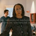 Sharon’s tweed button up jacket on Chicago Med