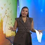 Sheinelle’s brown pleated dress on Today