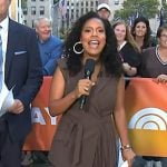 Sheinelle’s brown pleated dress on Today