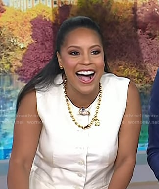 Sheinelle's gold necklace on Today