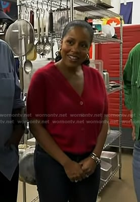 Sheinelle’s pink short sleeve cardigan on Today