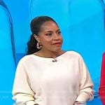 Sheinelle’s white boatneck sweater on Today