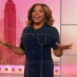 Sherri’s contrast stitch belted dress on Sherri