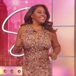Sherri’s leopard print ruched dress on Sherri