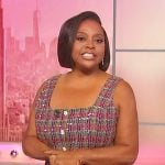 Sherri’s pink metallic tweed mini dress on Sherri