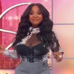 Sherri’s tie dye print mesh top on Sherri