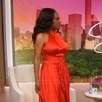 Sheryl Lee Ralph’s orange belted halter dress on Sherri