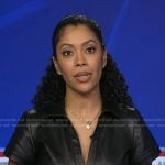 Shirleen’s black leather dress on Good Morning America