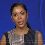 Shirleen’s plaid and stripe dress on Good Morning America