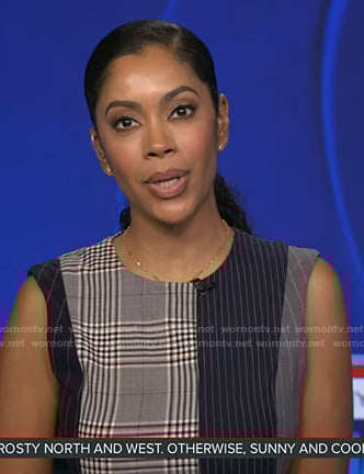 Shirleen's plaid and stripe dress on Good Morning America
