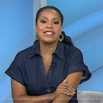 Sheinelle’s denim button front dress on Today